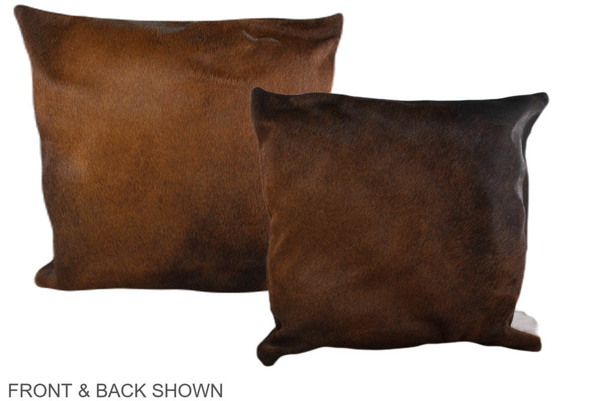 Chocolate Cowhide Pillow #A37693