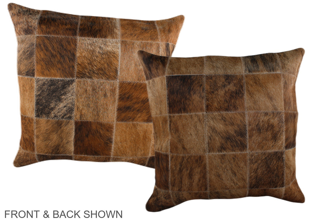 Patchwork 20"x20" Brazilian Cowhide Pillow #A37694 by Hudson Hides