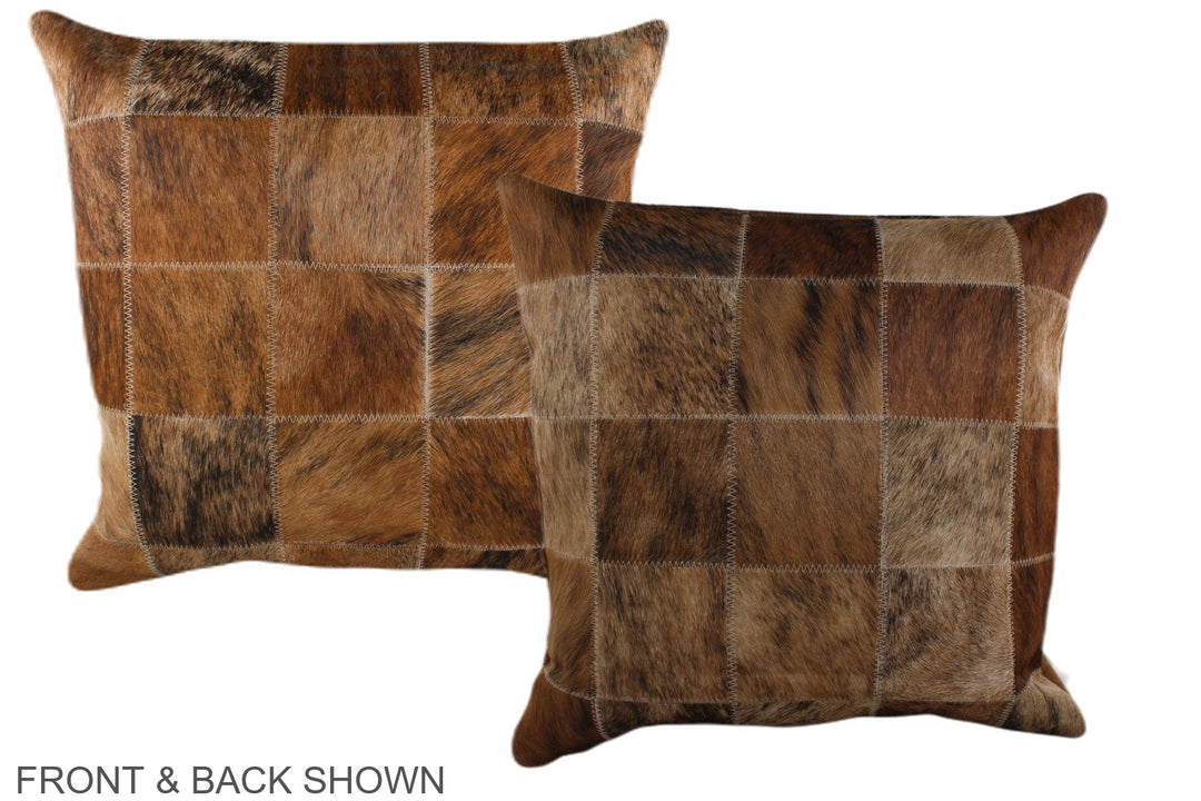 Patchwork 20"x20" Brazilian Cowhide Pillow #A37696 by Hudson Hides