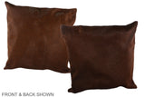 Solid Brown 20"x20" Brazilian Cowhide Pillow #A37699 by Hudson Hides