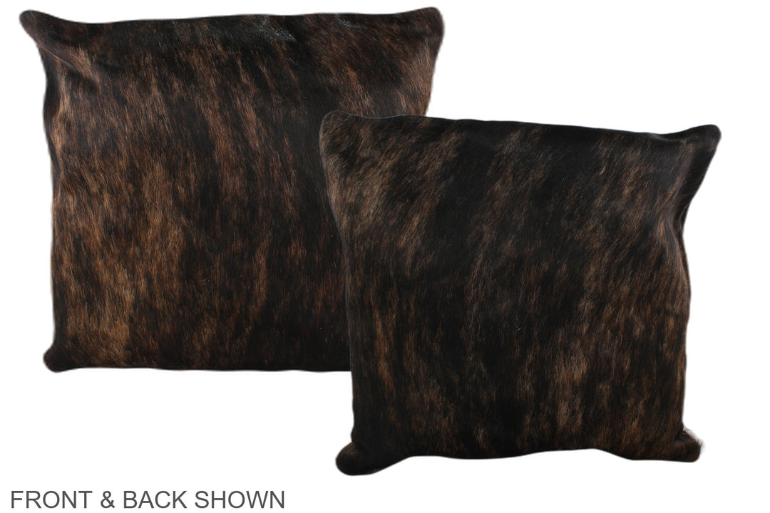 Dark Brindle 20"x20" Brazilian Cowhide Pillow #A37700 by Hudson Hides