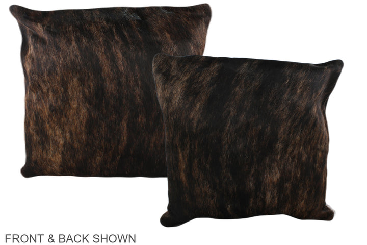 Dark Brindle 20"x20" Brazilian Cowhide Pillow #A37700 by Hudson Hides