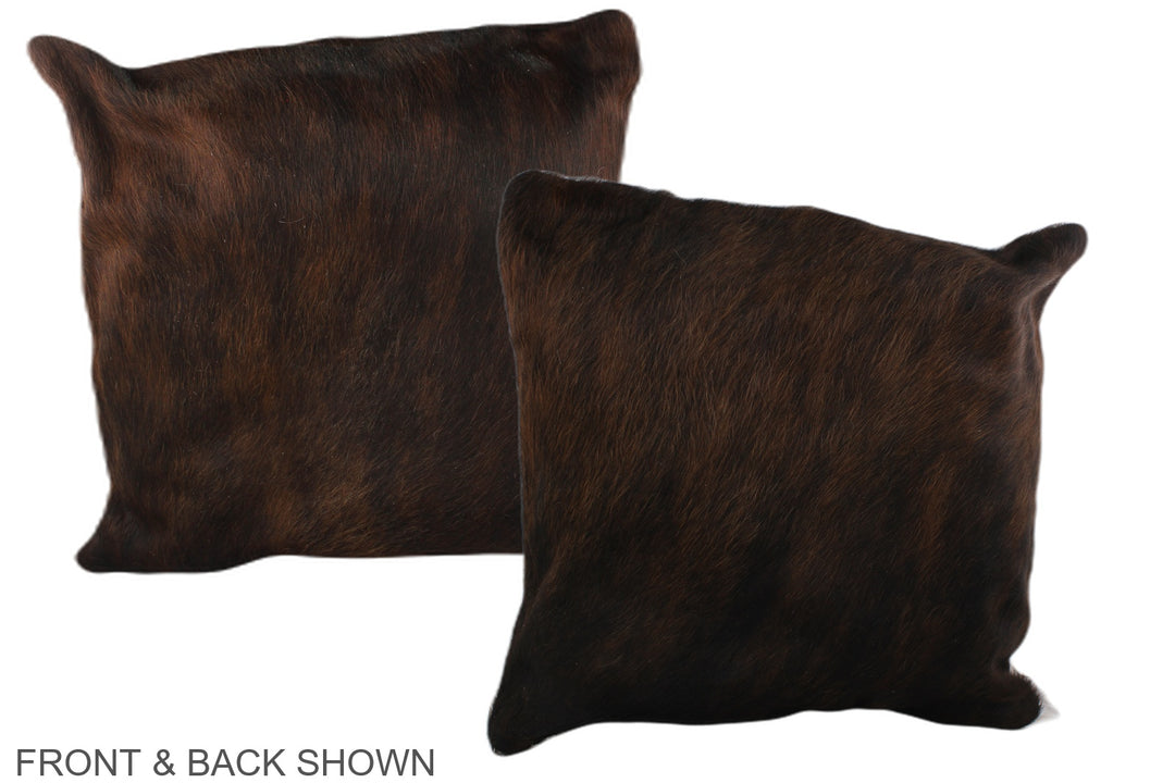 Dark Brindle 20"x20" Brazilian Cowhide Pillow #A37702 by Hudson Hides