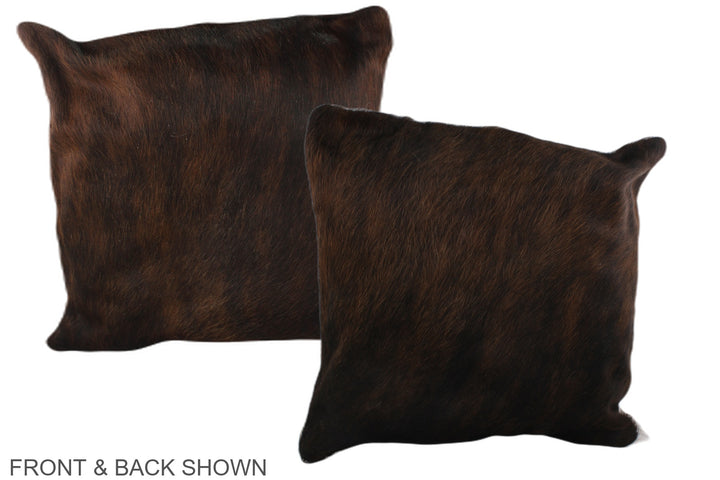 Dark Brindle 20"x20" Brazilian Cowhide Pillow #A37702 by Hudson Hides
