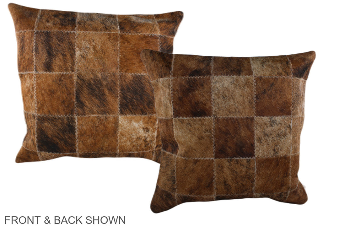 Patchwork 20"x20" Brazilian Cowhide Pillow #A37704 by Hudson Hides