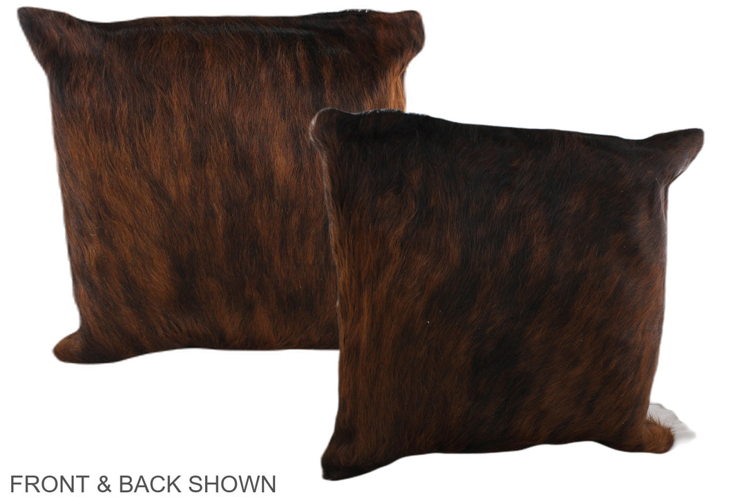 Dark Brindle 20"x20" Brazilian Cowhide Pillow #A37705 by Hudson Hides