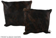 Dark Brindle 20"x20" Brazilian Cowhide Pillow #A37707 by Hudson Hides