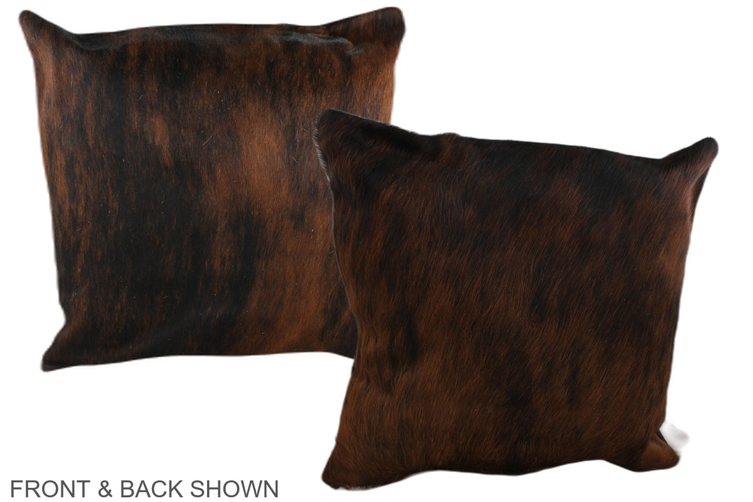 Dark Brindle 20"x20" Brazilian Cowhide Pillow #A37708 by Hudson Hides