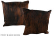 Dark Brindle 20"x20" Brazilian Cowhide Pillow #A37708 by Hudson Hides