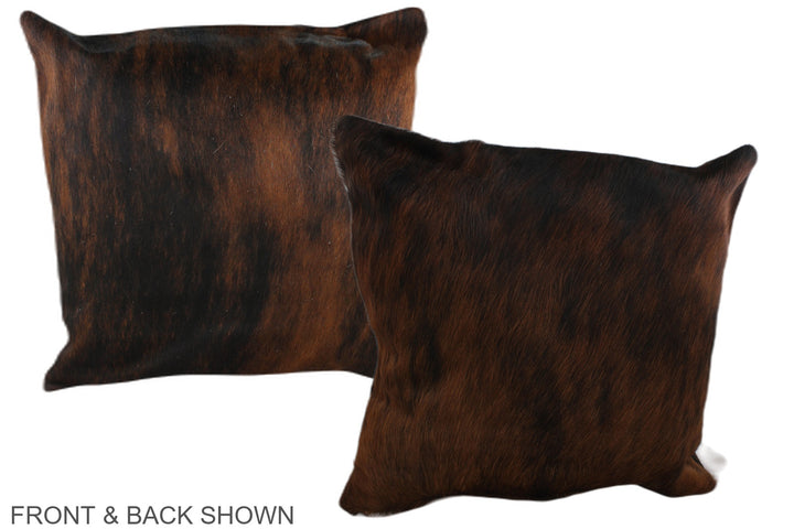 Dark Brindle 20"x20" Brazilian Cowhide Pillow #A37708 by Hudson Hides