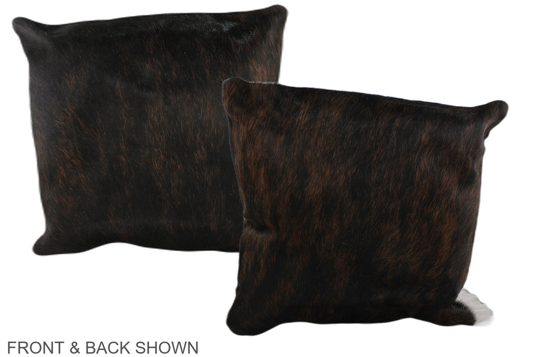 Dark Brindle 20"x20" Brazilian Cowhide Pillow #A37711 by Hudson Hides