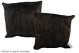 Dark Brindle 20"x20" Brazilian Cowhide Pillow #A37711 by Hudson Hides