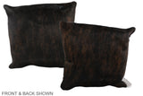 Dark Brindle 20"x20" Brazilian Cowhide Pillow #A37711 by Hudson Hides