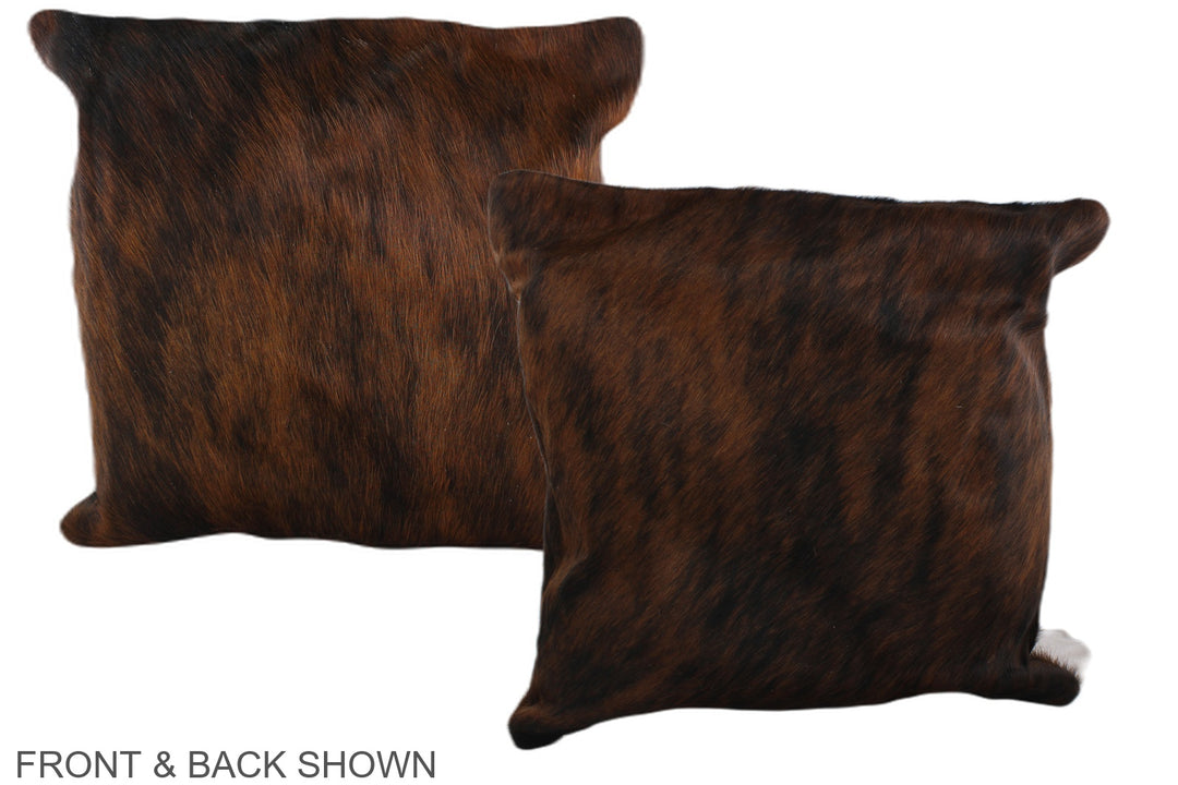 Dark Brindle 20"x20" Brazilian Cowhide Pillow #A37714 by Hudson Hides