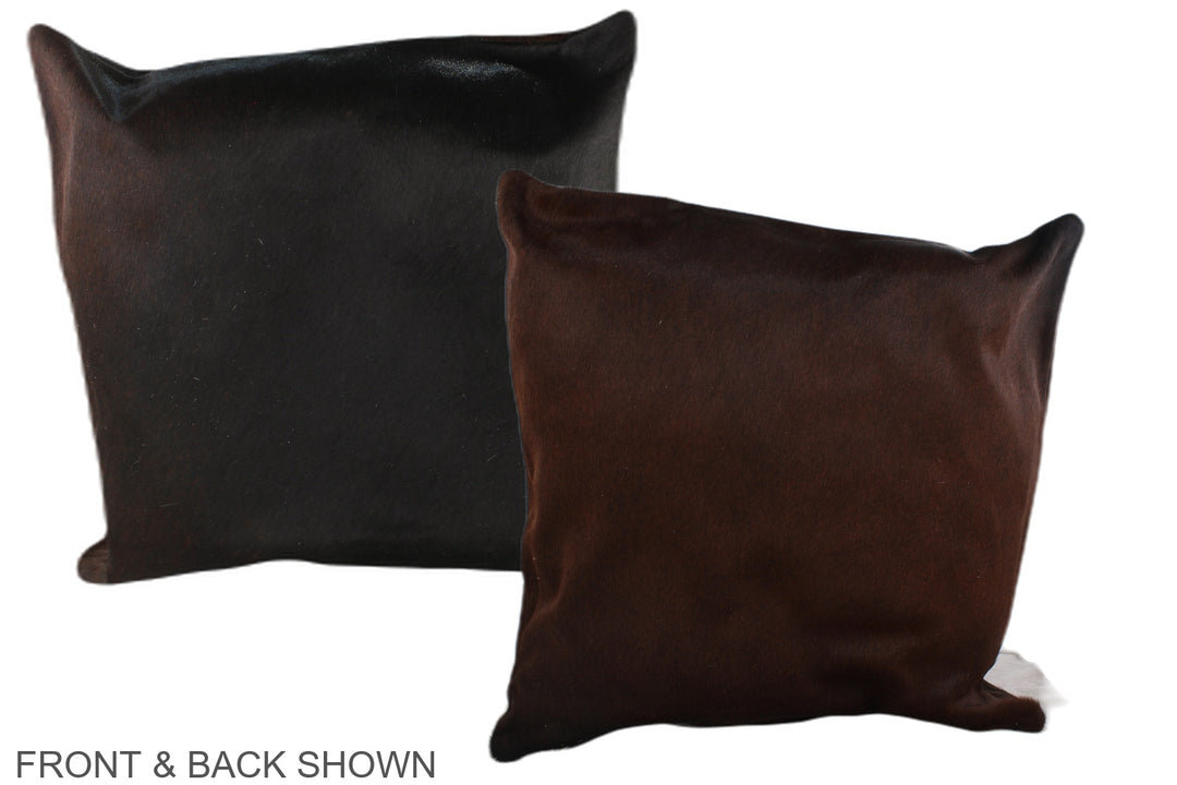 Brown with Red 20"x20" Brazilian Cowhide Pillow #A37720 by Hudson Hide
