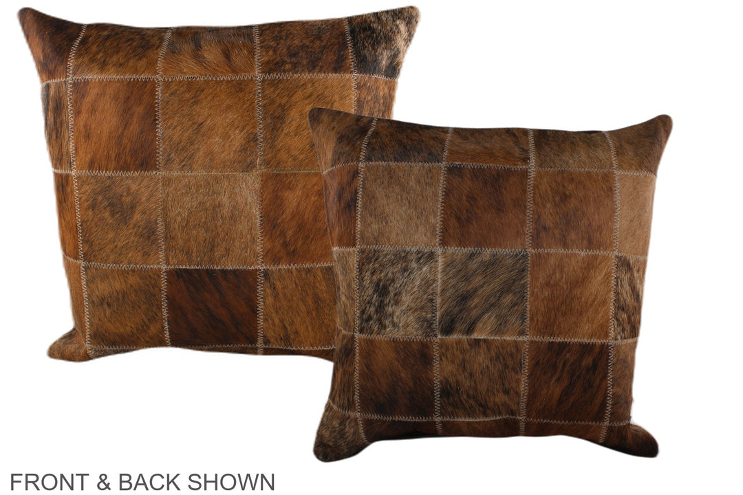Patchwork 20"x20" Brazilian Cowhide Pillow #A37721 by Hudson Hides