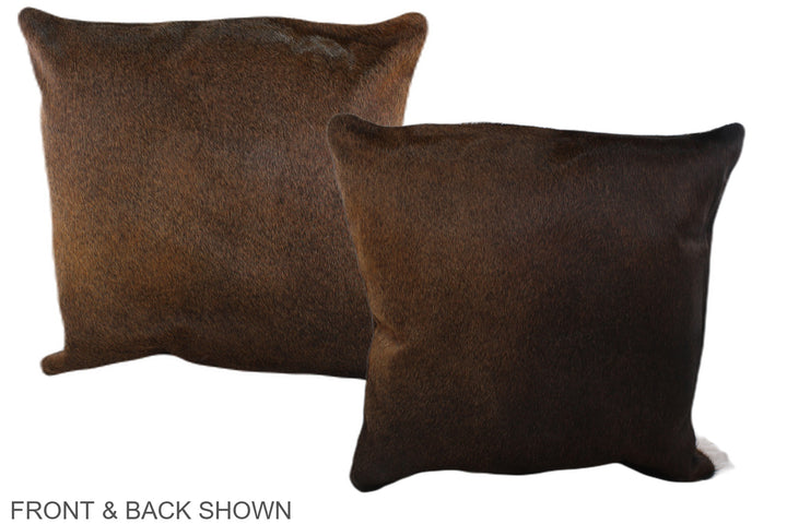 Chocolate 20"x20" Brazilian Cowhide Pillow #A37724 by Hudson Hides