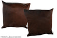 Brown with Red 20"x20" Brazilian Cowhide Pillow #A37728 by Hudson Hides