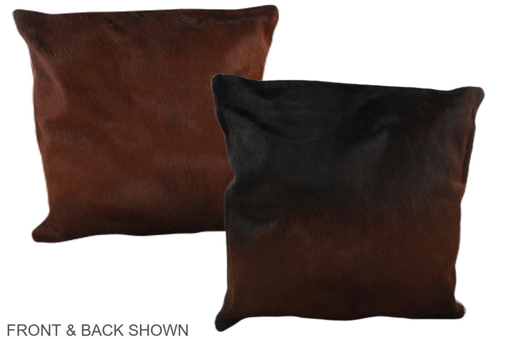 Brown with Red 20"x20" Brazilian Cowhide Pillow #A37733 by Hudson Hides