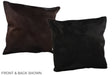 Solid Black 20"x20" Brazilian Cowhide Pillow #A37734 by Hudson Hides