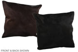 Solid Black 20"x20" Brazilian Cowhide Pillow #A37734 by Hudson Hides