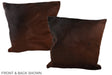 Brown with Red 20"x20" Brazilian Cowhide Pillow #A37735 by Hudson Hides