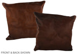Solid Brown 20"x20" Brazilian Cowhide Pillow #A37738 by Hudson Hides