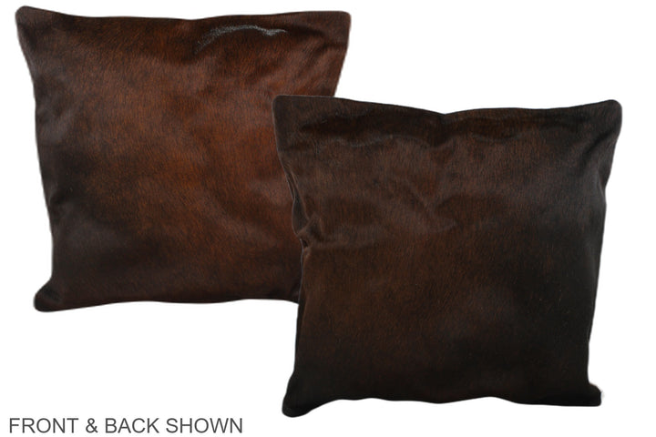 Chocolate 20"x20" Brazilian Cowhide Pillow #A37740 by Hudson Hides