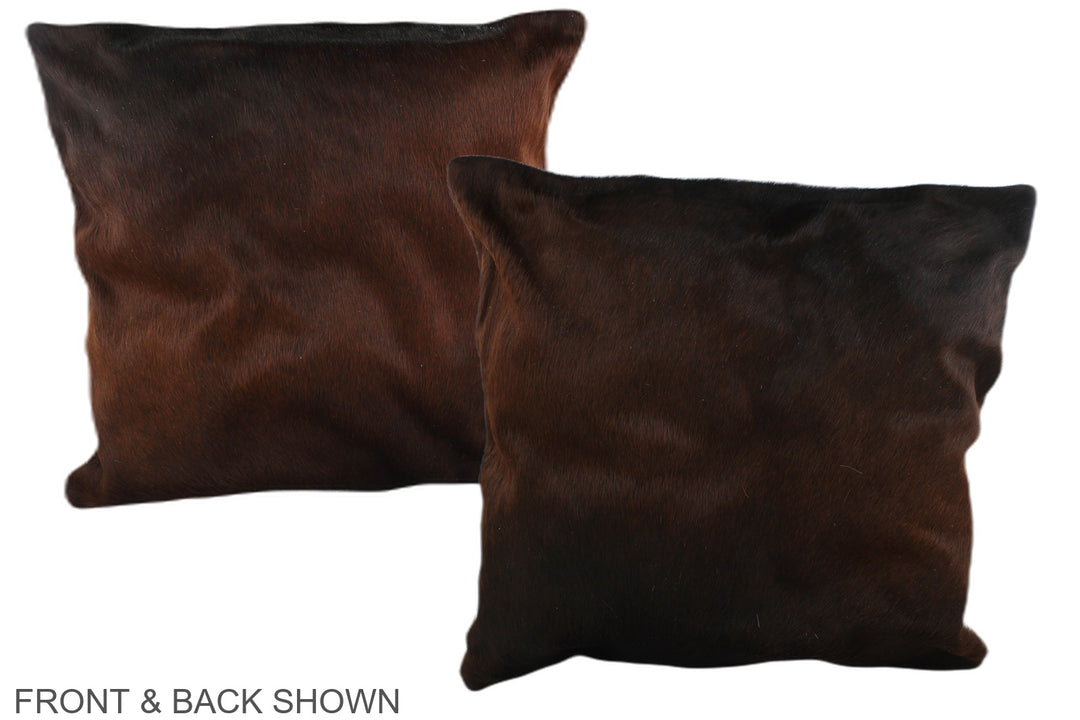 Chocolate 20"x20" Brazilian Cowhide Pillow #A37741 by Hudson Hides
