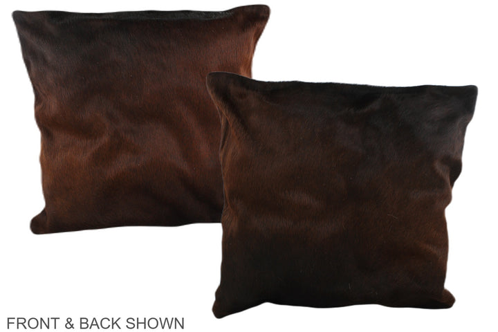 Chocolate 20"x20" Brazilian Cowhide Pillow #A37741 by Hudson Hides