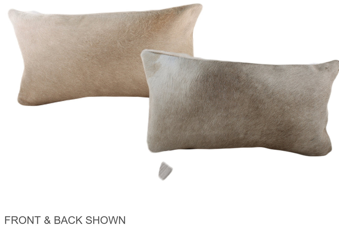 Taupe 12"x22" Brazilian Cowhide Pillow #A37742 by Hudson Hides