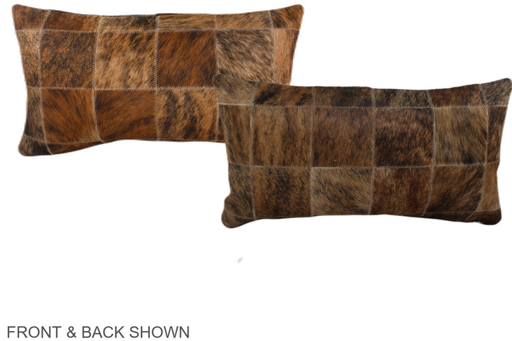 Patchwork 12"x22" Brazilian Cowhide Pillow #A37743 by Hudson Hides