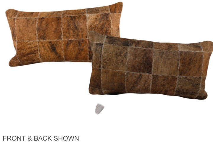 Patchwork 12"x22" Brazilian Cowhide Pillow #A37747 by Hudson Hides