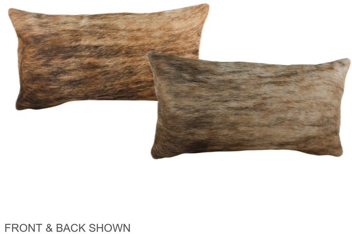 Medium Brindle 12"x22" Brazilian Cowhide Pillow #A37749 by Hudson Hides