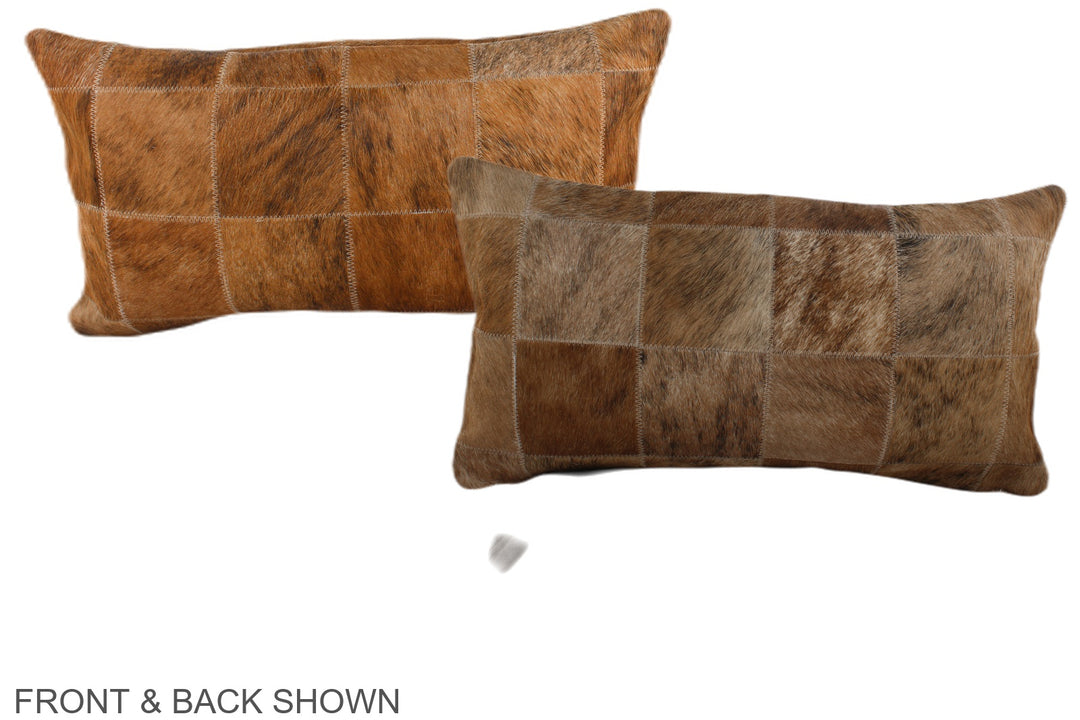 Patchwork 12"x22" Brazilian Cowhide Pillow #A37752 by Hudson Hides