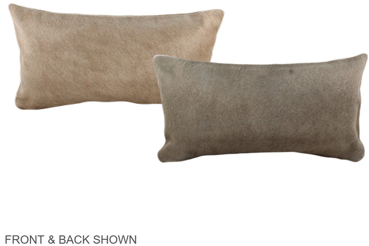 Taupe 12"x22" Brazilian Cowhide Pillow #A37753 by Hudson Hides
