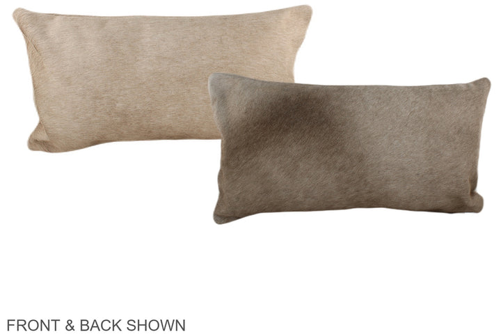 Taupe 12"x22" Brazilian Cowhide Pillow #A37757 by Hudson Hides