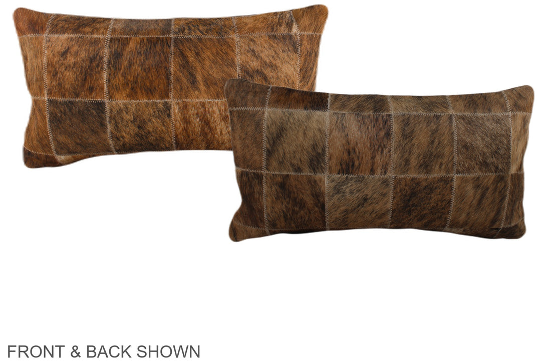Patchwork 12"x22" Brazilian Cowhide Pillow #A37758 by Hudson Hides