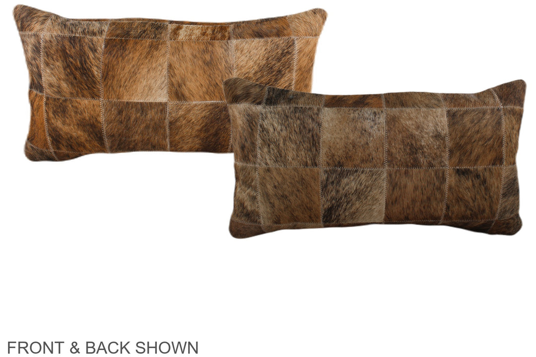 Patchwork 12"x22" Brazilian Cowhide Pillow #A37765 by Hudson Hides