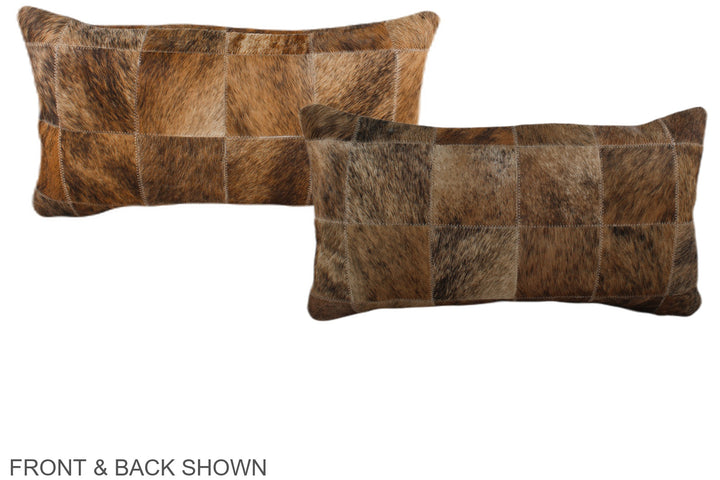 Patchwork 12"x22" Brazilian Cowhide Pillow #A37765 by Hudson Hides