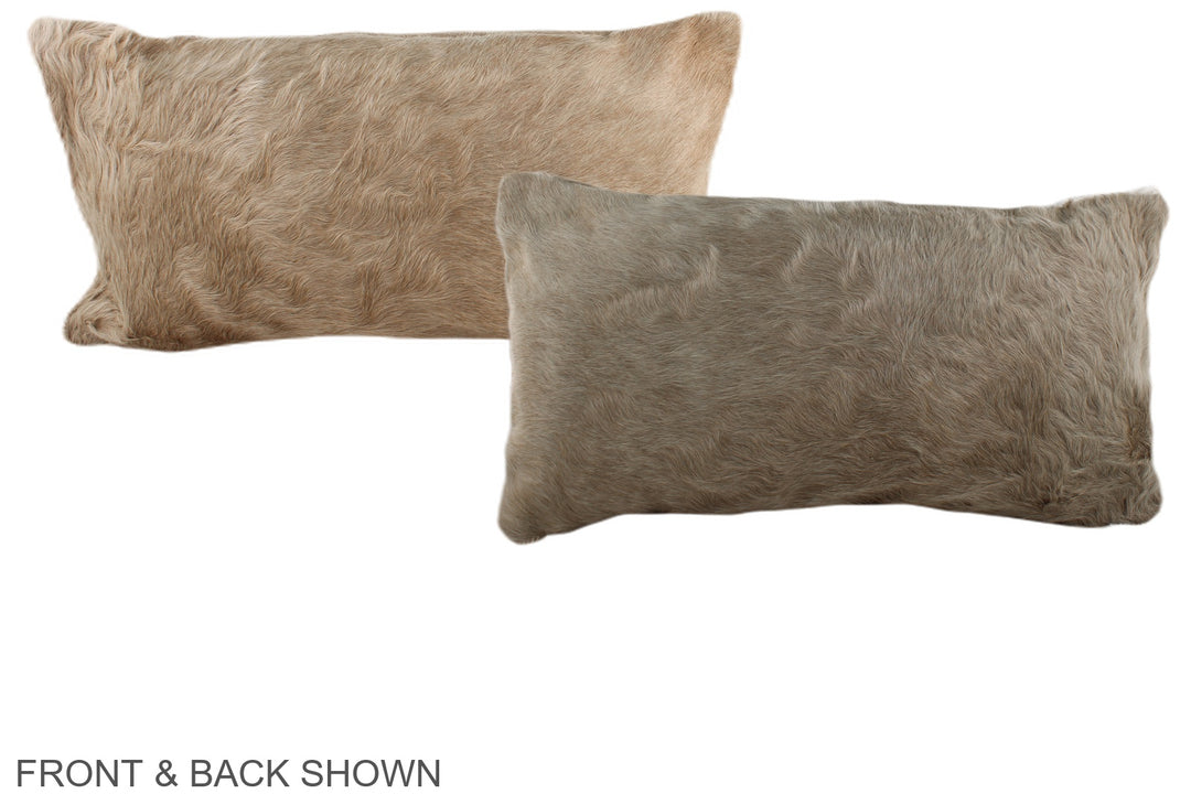 Champagne 12"x22" Brazilian Cowhide Pillow #A37766 by Hudson Hides