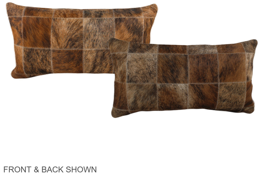 Patchwork 12"x22" Brazilian Cowhide Pillow #A37769 by Hudson Hides