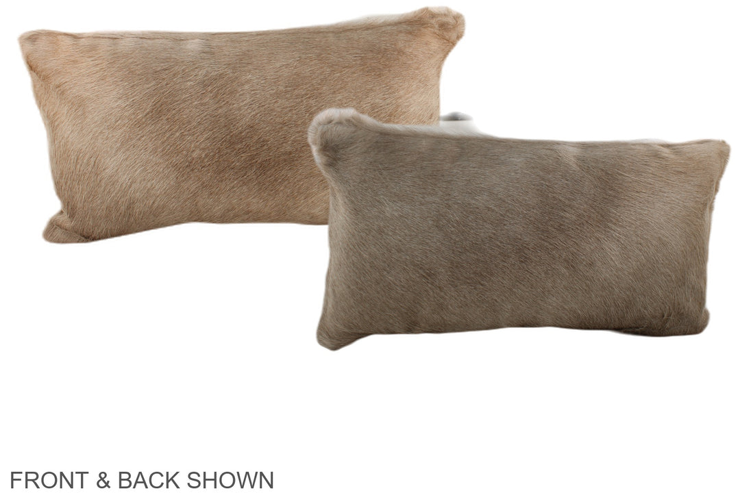 Taupe 12"x22" Brazilian Cowhide Pillow #A37770 by Hudson Hides