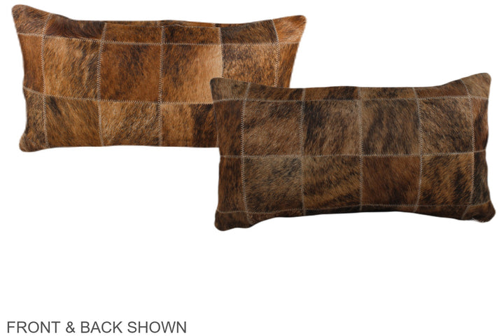 Patchwork 12"x22" Brazilian Cowhide Pillow #A37772 by Hudson Hides