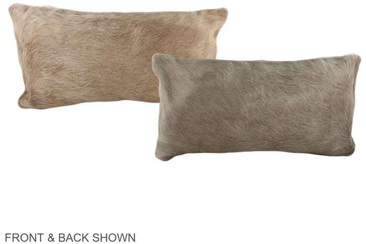 Taupe 12"x22" Brazilian Cowhide Pillow #A37773 by Hudson Hides