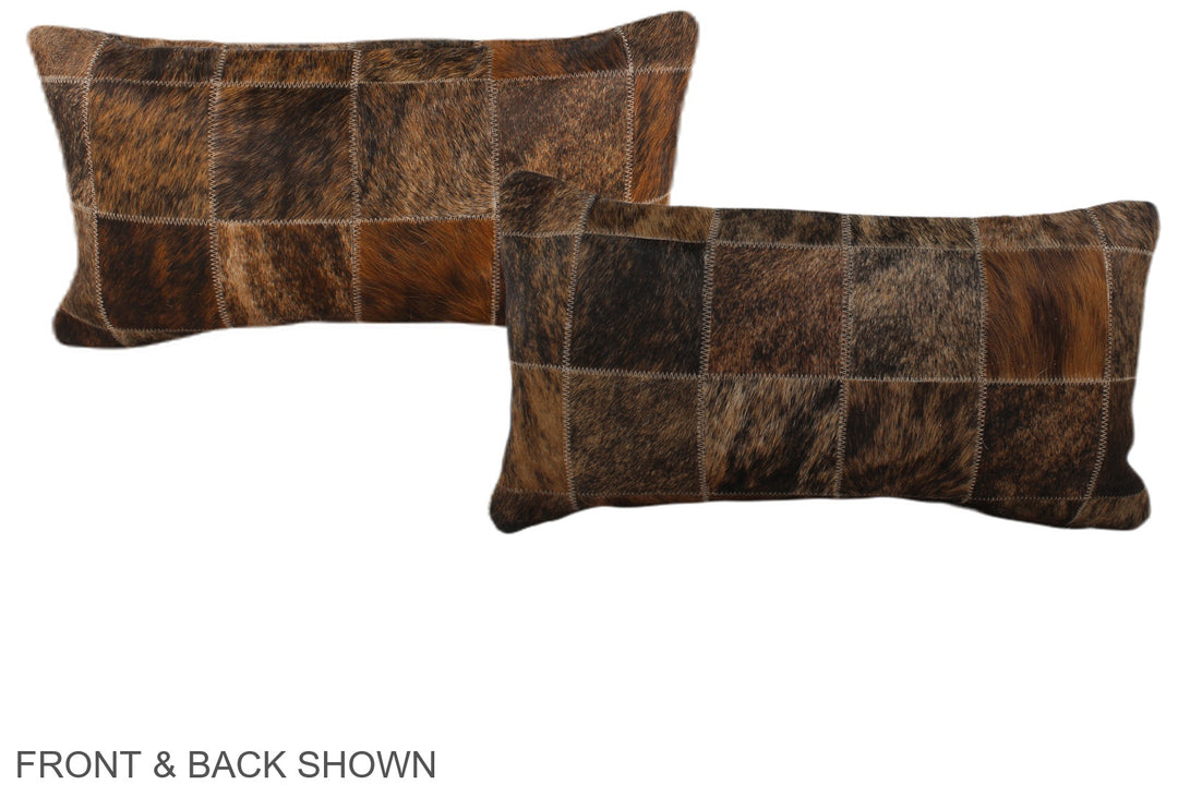Patchwork 12"x22" Brazilian Cowhide Pillow #A37776 by Hudson Hides
