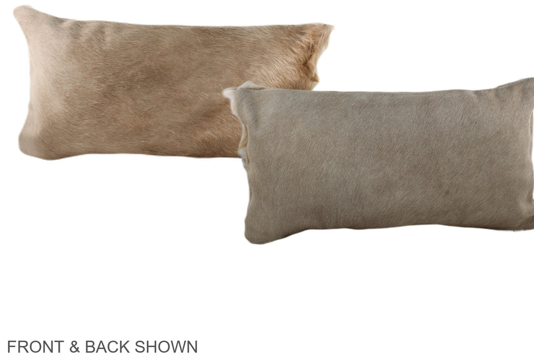 Taupe 12"x22" Brazilian Cowhide Pillow #A37778 by Hudson Hides