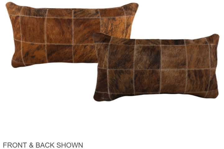 Patchwork 12"x22" Brazilian Cowhide Pillow #A37779 by Hudson Hides
