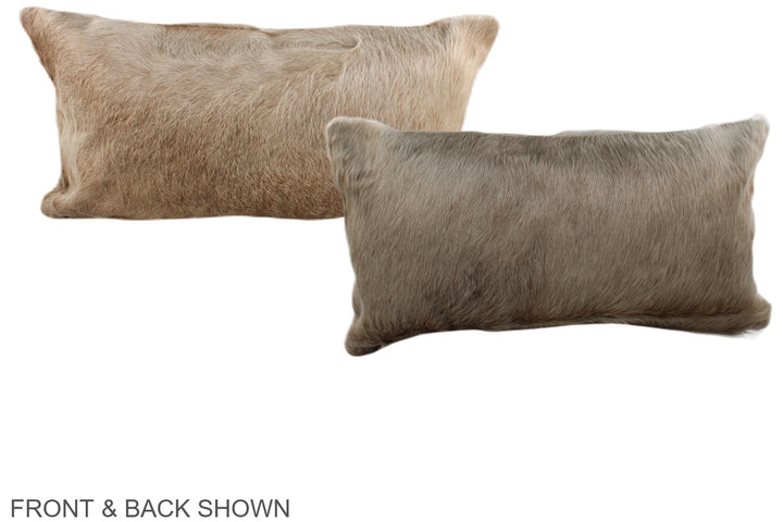 Taupe 12"x22" Brazilian Cowhide Pillow #A37780 by Hudson Hides