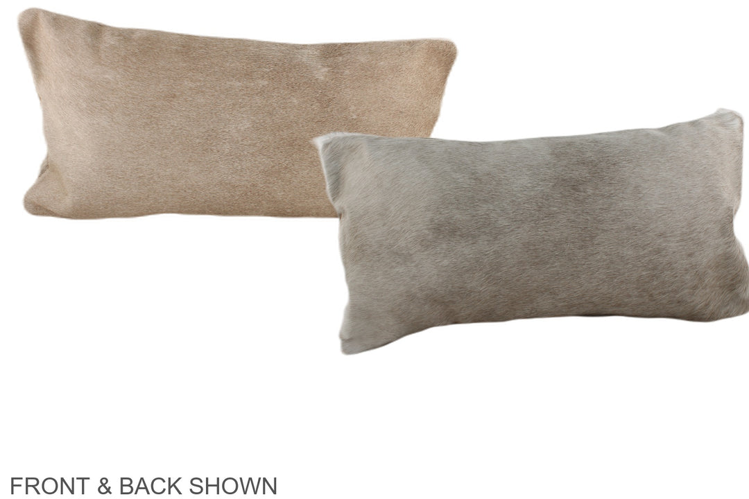 Taupe 12"x22" Brazilian Cowhide Pillow #A37784 by Hudson Hides